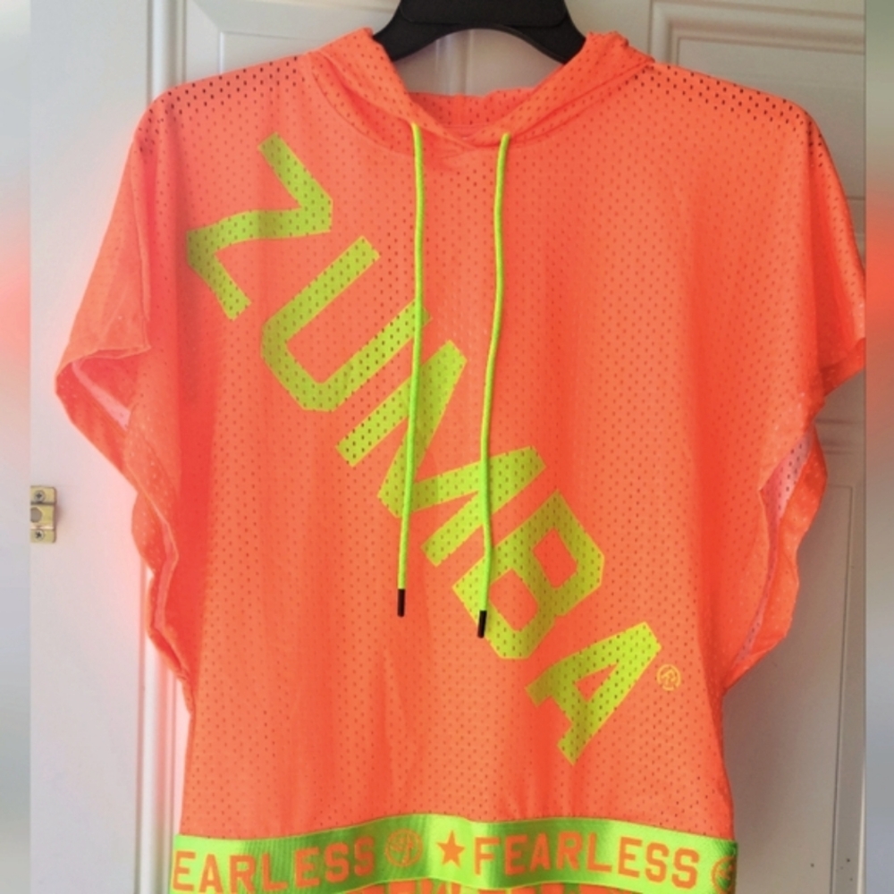 Zumba Orange Mesh Hoodie